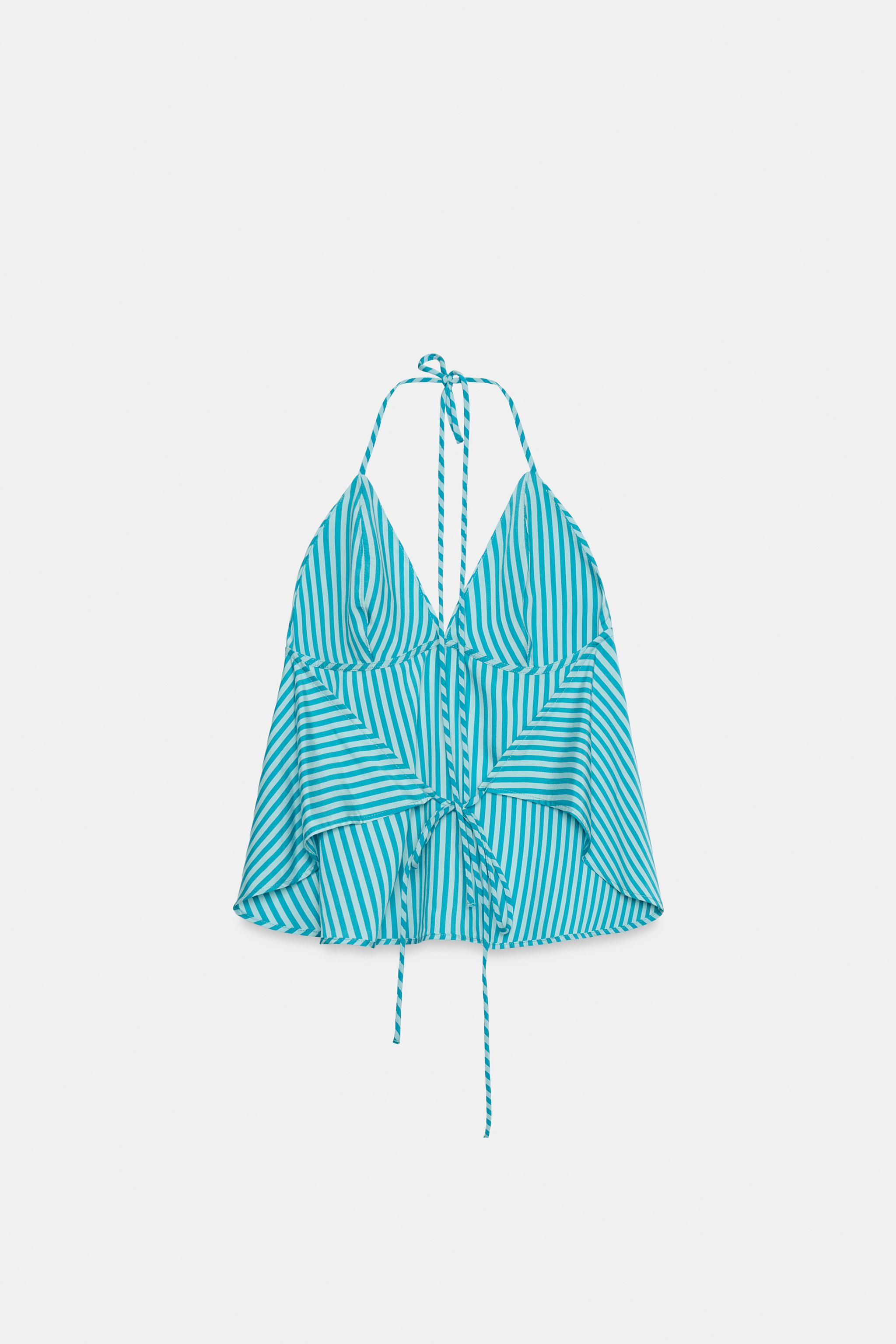 STRIPED OPEN BACK TOP